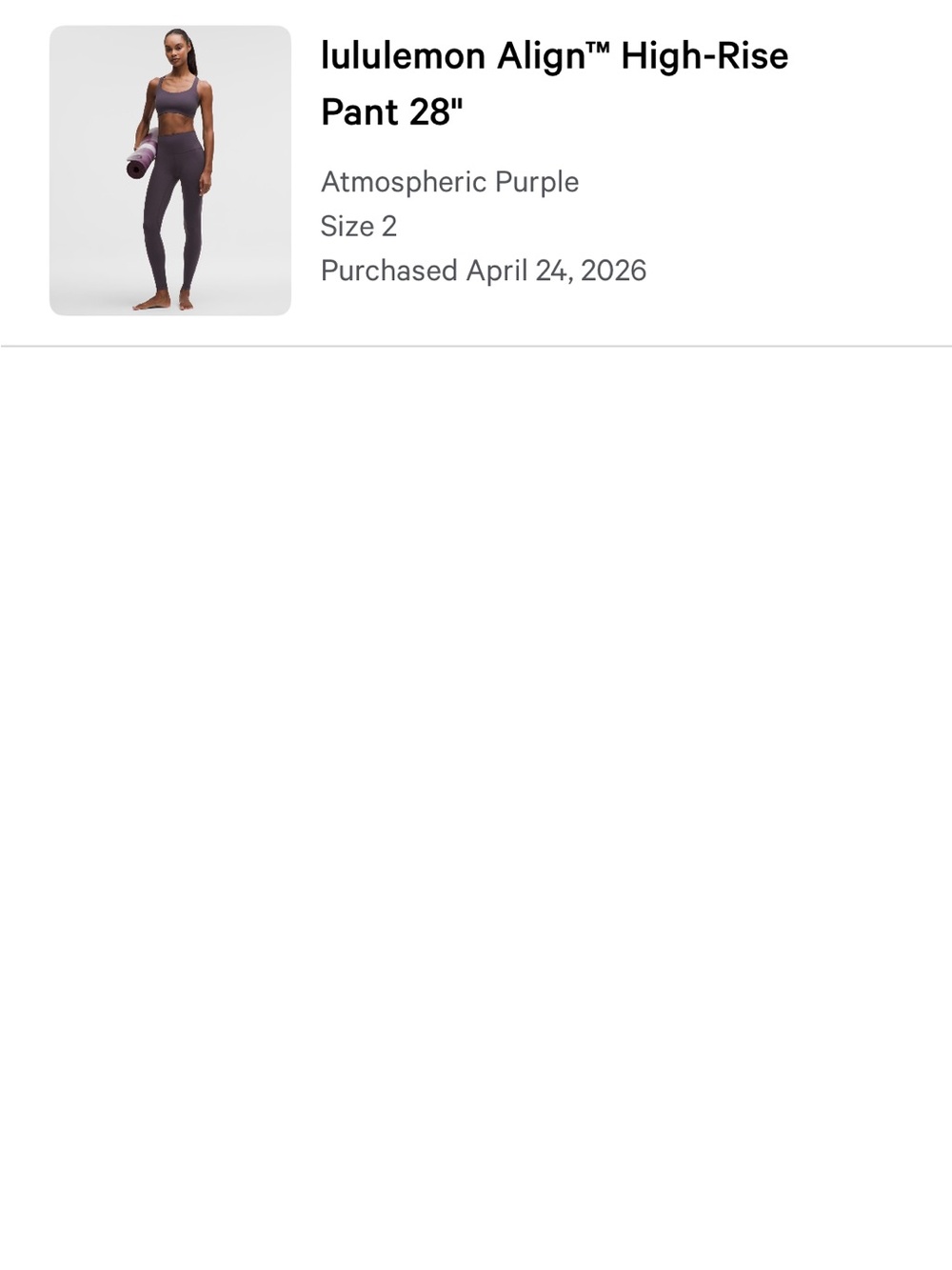 lululemon Align™ High-Rise Pant 28" - Atmospheric Purple
